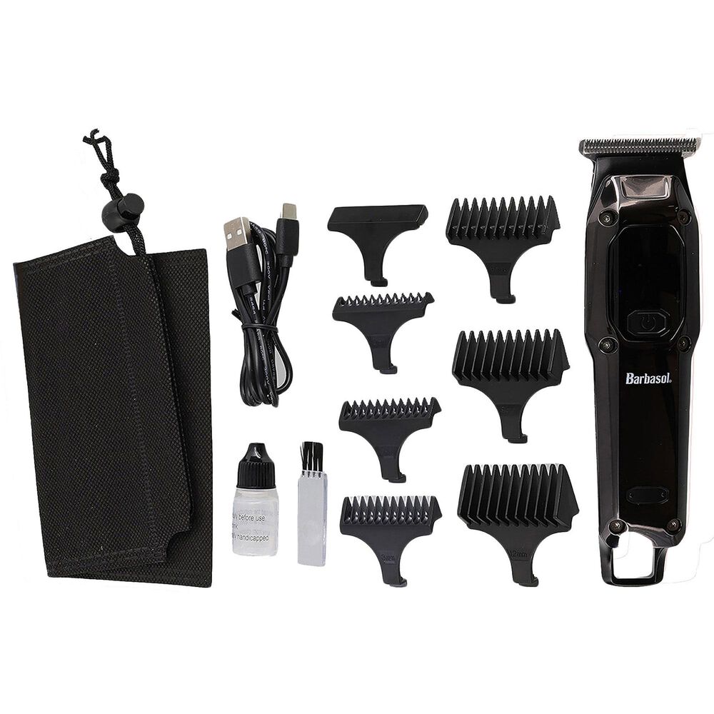 Barbosal T-Blade Trimmer with LCD Display in Black, , large