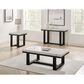Steve Silver Lucca End Table in White Marble and Espresso, , large