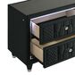 Pacific Landing Lorient 2 Drawer LED Nightstand in Black with AC Outlets and USB Ports, , large