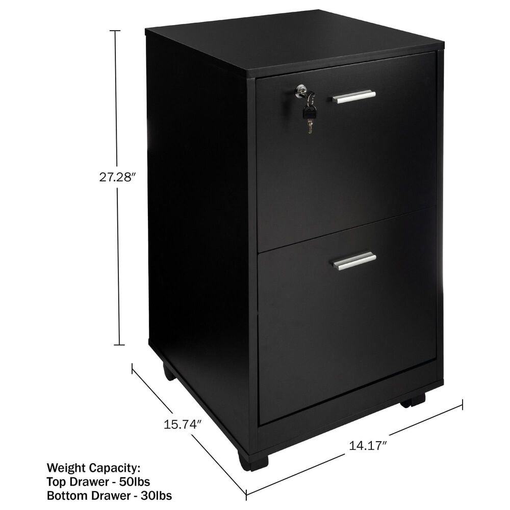Timberlake Mobile File Cabinet in Black, , large