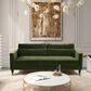 Jennifer Taylor Home Elliot Stationary Sofa in Olive Green Velvet, , large