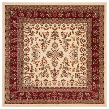 Safavieh Lyndhurst LNH331 6" Square Ivory and Red Runner, , large