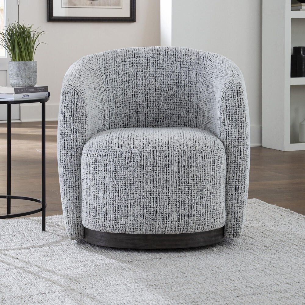 Simeon Collection Tatum Swivel Accent Chair in Nightshade, , large