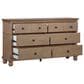 Riva Ridge Oxford 3-Piece Queen Panel Bedroom Set in Tan with USB Ports, , large