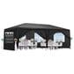 HOMLUX 10" x 20" Outdoor Canopy Gazebo with Sidewalls for Party in Black, , large