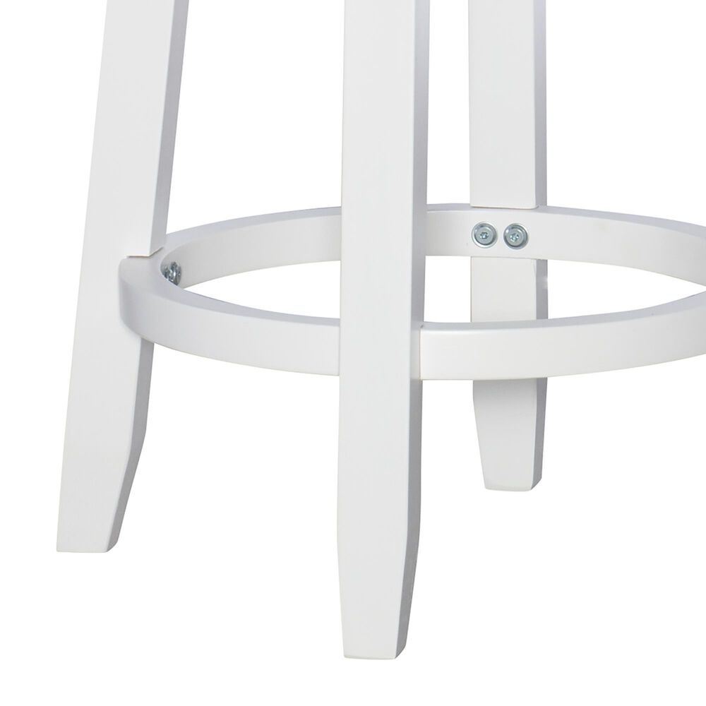 Linon Home Decor Morgan Swivel Counter Stool in White, , large