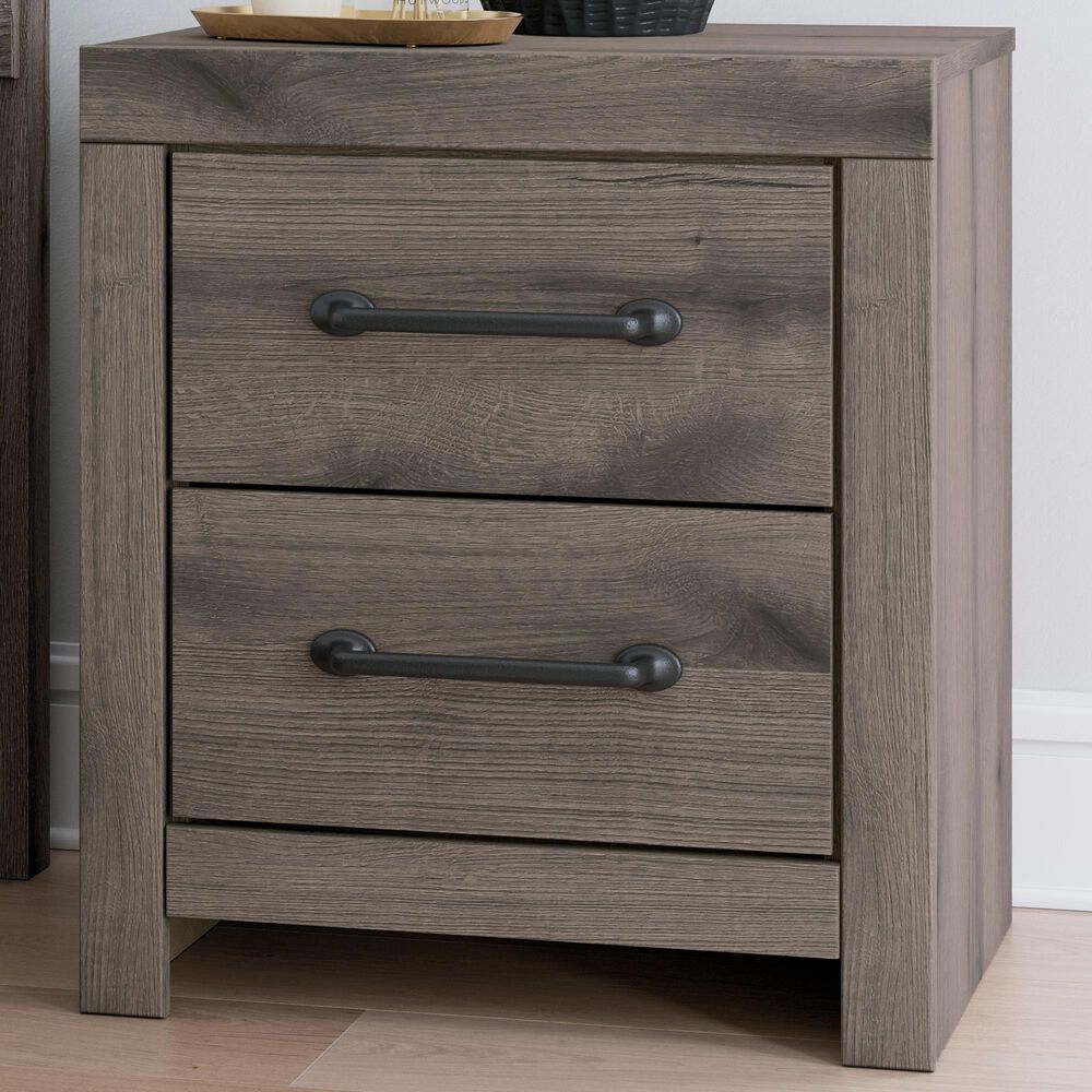 Ashley Graystorm 2-Drawer Nightstand in Weathered Gray, , large