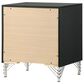 Coaster Lucia 2-Drawer Nightstand in Black and Chrome, , large