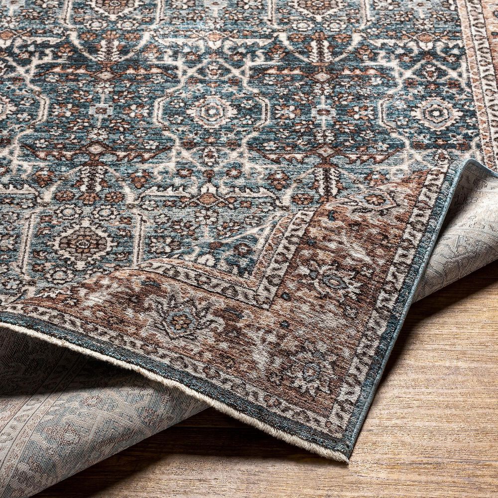 Surya Carlisle Oriental 2&#39;11&quot; x 10&#39; Pale Blue, Dusty Pink, Medium Brown, Cream and Charcoal Runner, , large