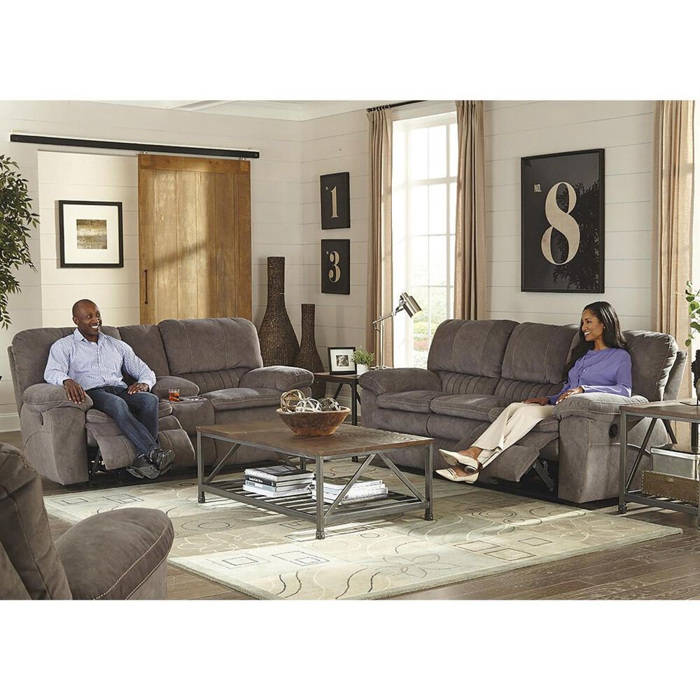 Catnapper Reyes Power Lay Flat Reclining Sofa in Graphite, , large