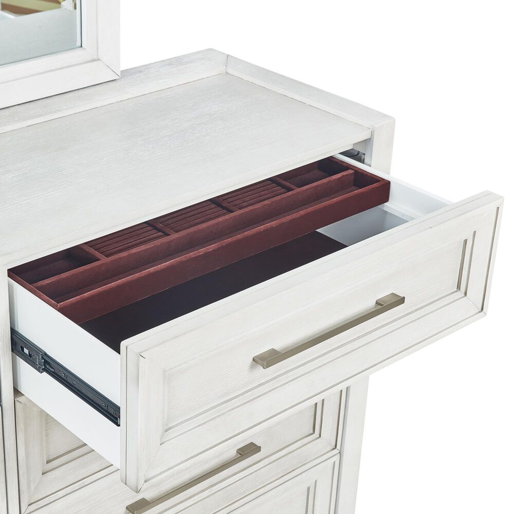 Sasha Lee 8-Drawer Dresser and Mirror in Brushed White, , large