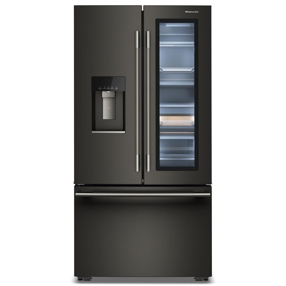 KitchenAid 23.8 Cu. Ft. Counter-Depth French Door Refrigerator with ClearVue in Black Ore, , large