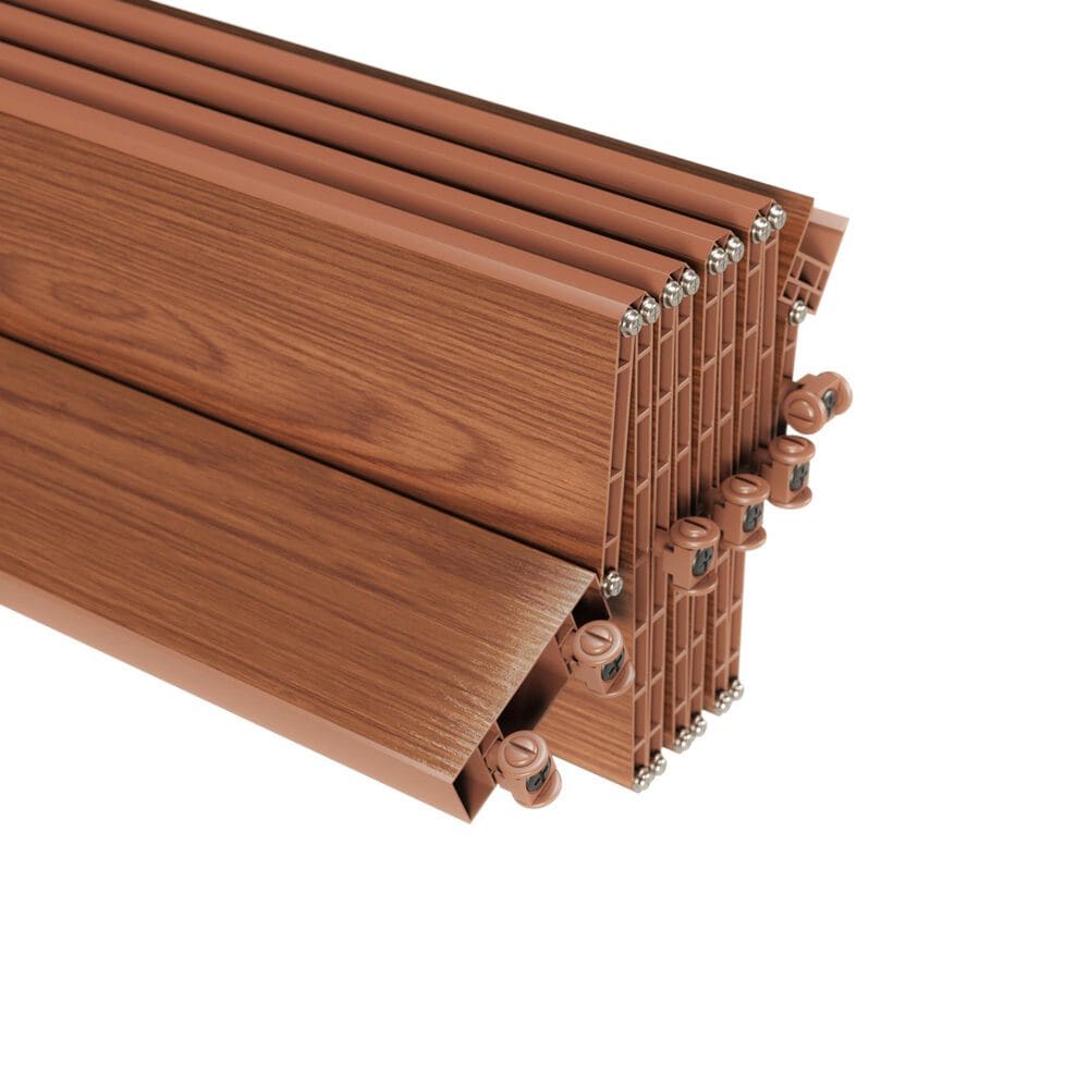Rta Products Llc Loft Series 48&quot; Premium Double Walled PVC Foldable Accordion Doors in Walnut, , large