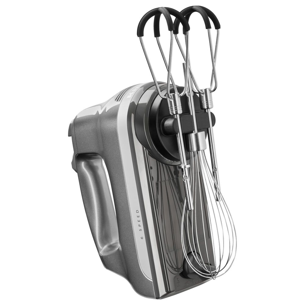 KitchenAid 8&quot; 6-Speed Hand Mixer in Contour Silver, , large