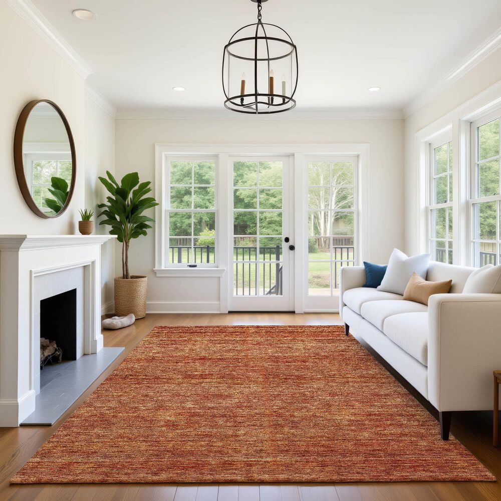 Dalyn Rug Company Soft Essentials Solid Paprika 8' x 10' Indoor/Outdoor Area Rug, , large