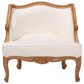 Baxton Studio Sylvestra Accent Chair with Honey Oak Frame in Beige, , large