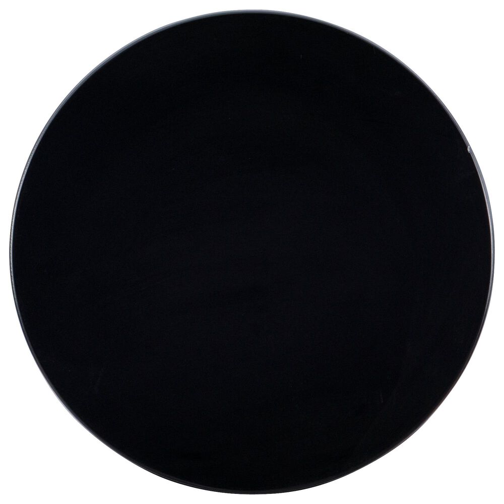 Linon Home Decor Rainbow Round Side Table in Black, , large