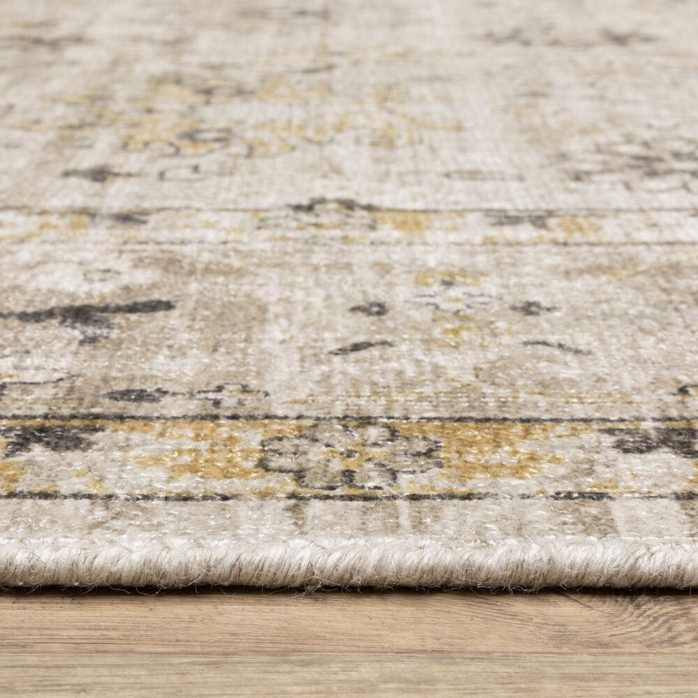 Oriental Weavers Windham Beige and Gold 2&#39;6&quot; x 10&#39; Runner, , large