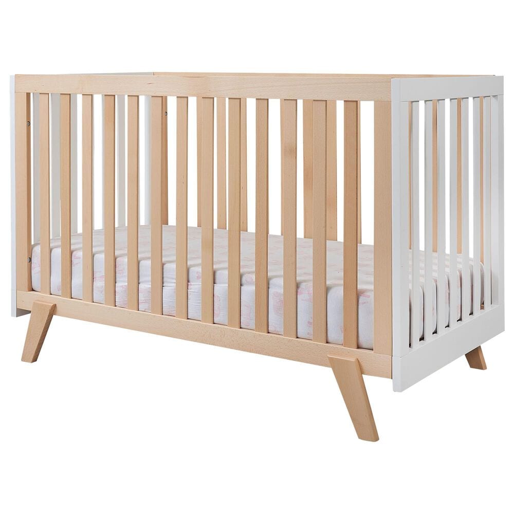 Sorelle Luce 2-In-1 Convertible Crib in Natural and White, , large