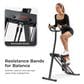 Sunny Health & Fitness Smart Foldable Stair Climber with Resistance Bands in Grey and Black, , large