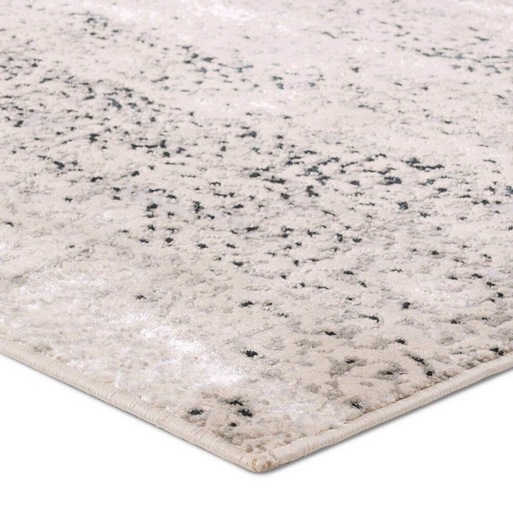 Jaipur Catalyst Faizah 2&#39;2&quot; x 8&#39; Feather Gray, White Sand, Wet Weather, Micro Chip and Dark Navy Runner, , large