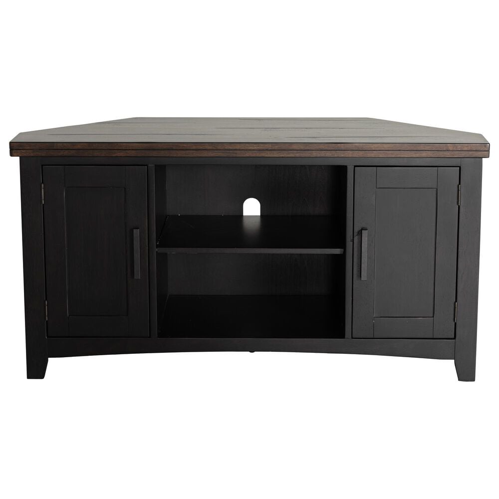 Radius Ashford 50" Corner Entertainment Center in Black and Brown, , large