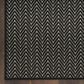 Nourison Horizon HOZ02 Black 2" x 6" Indoor/Outdoor Runner, , large