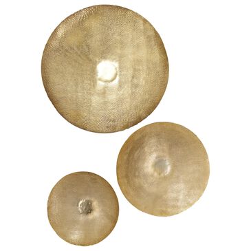 Maple and Jade 36" x 36" Glam Wall Decor in Gold (Set of 3), , large
