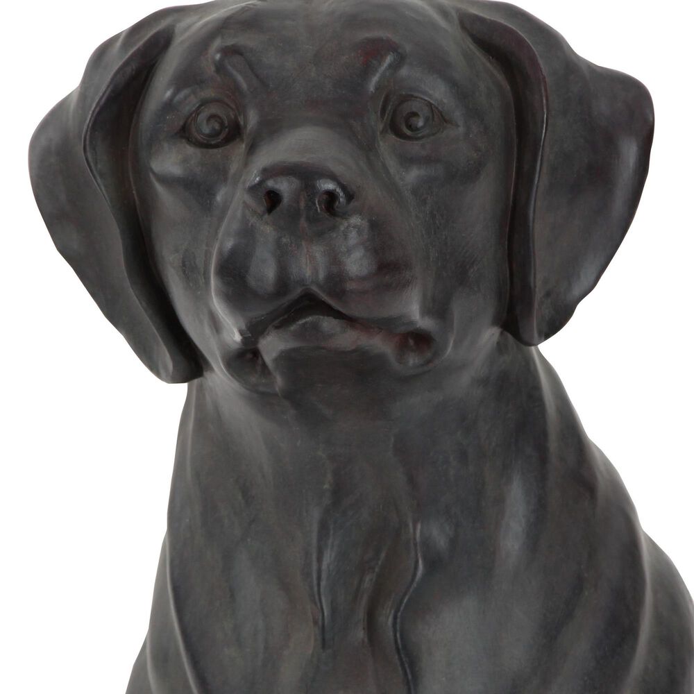 Maple and Jade Dog Decorative Sculpture in Polished Brown, , large