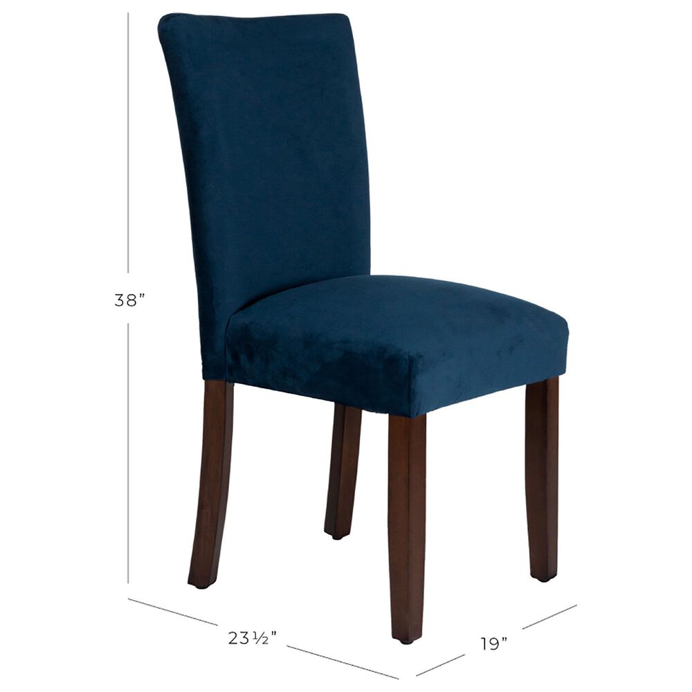Kinfine Parsons Dining Chair with Dark Navy Cushion in Dark Walnut &#40;Set of 2&#41;, , large