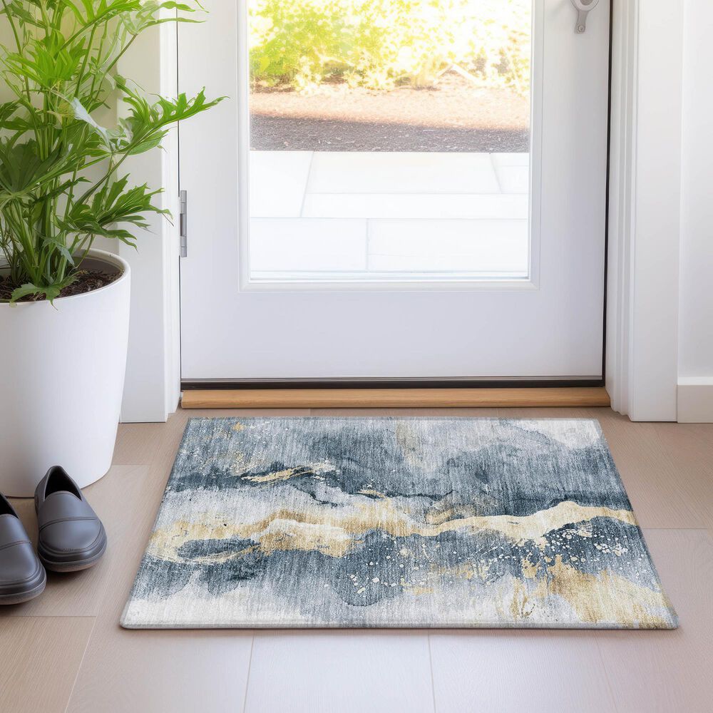 Dalyn Rug Company Odyssey OY344 Graphite 1&#39;8&quot; x 2&#39;6&quot; Area Rug, , large