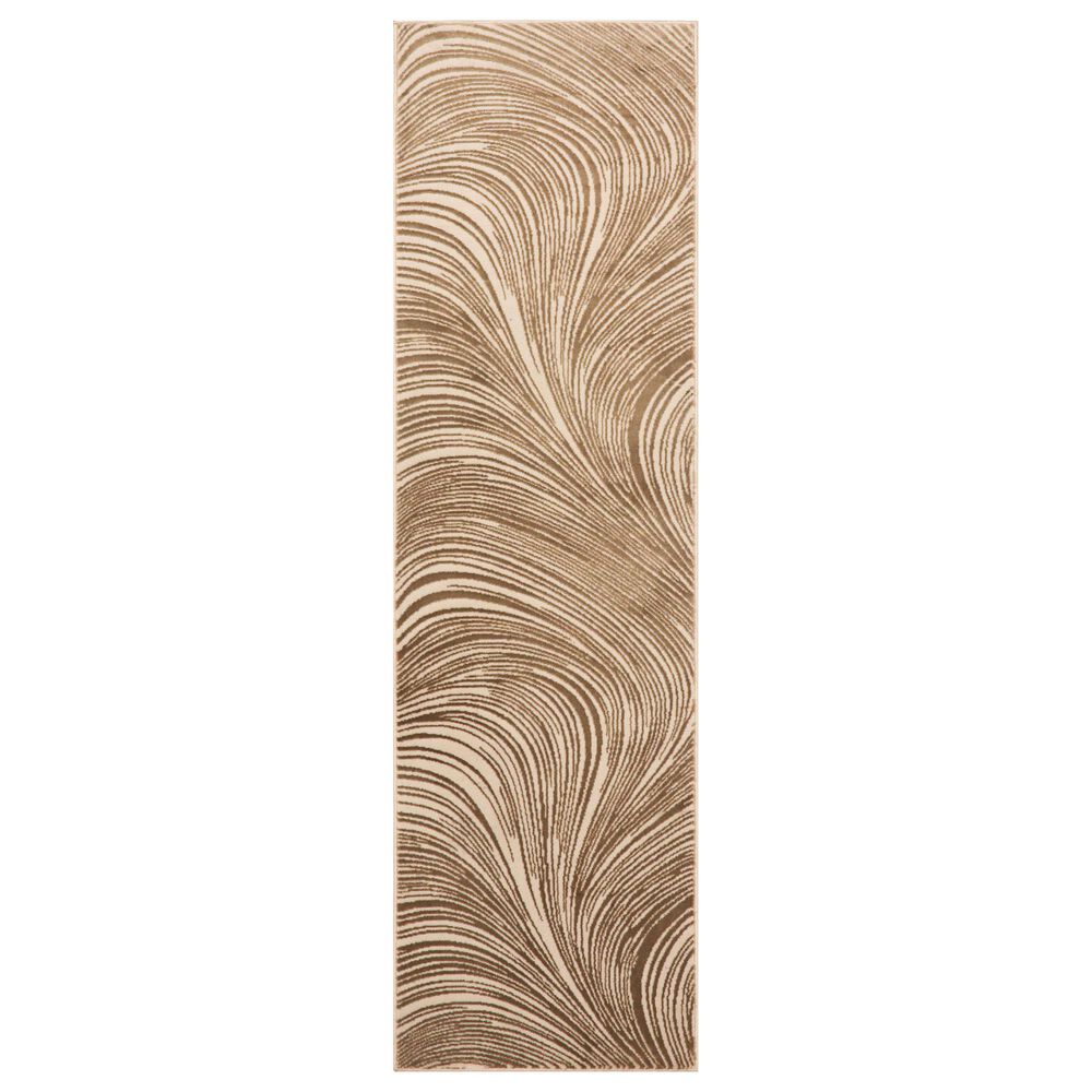 Nourison Central Park West CEP02 Beige and Brown 2"2" x 7"6" Runner, , large