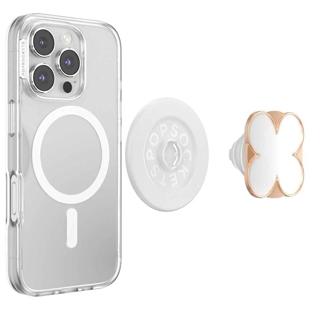 PopSockets MagSafe Circle PopGrip in Enamel Clover Rose Gold, , large