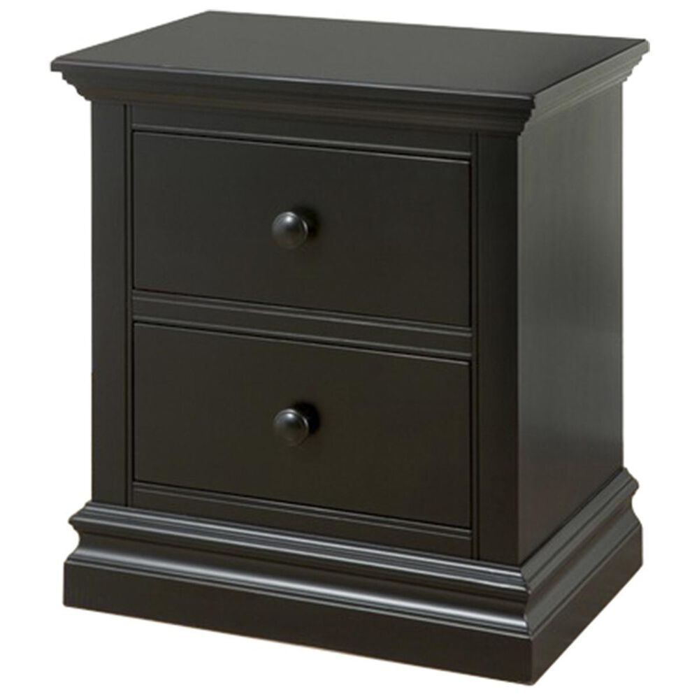 Eastern Shore Stone Harbor 2 Drawer Nightstand in Black, , large