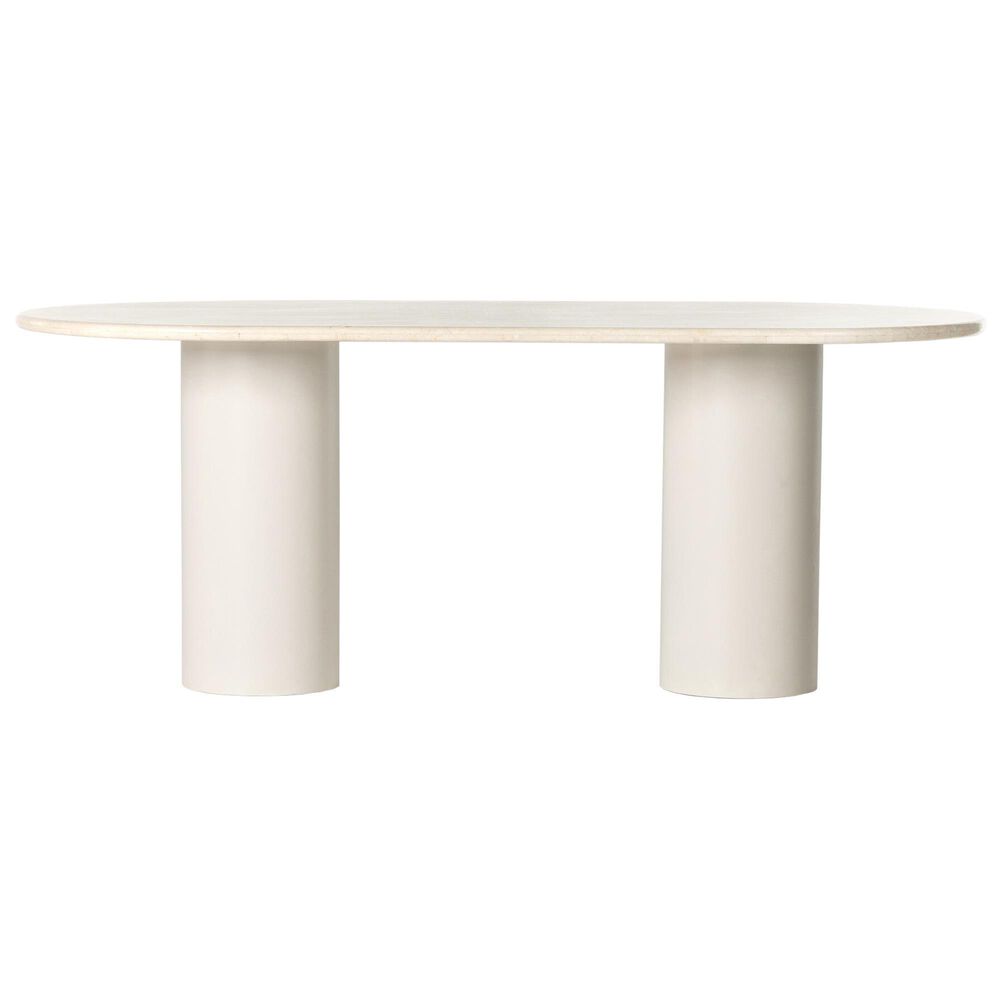 Amber Lewis x Four Hands Rockwell Dining Table in Cream Marble, , large