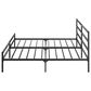 Hearth and Haven King Platform Bed with Sturdy Metal Frame and Headboard in Black, , large