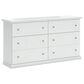 Ashley Bostwick Shoals 6-Drawer Dresser in White, , large
