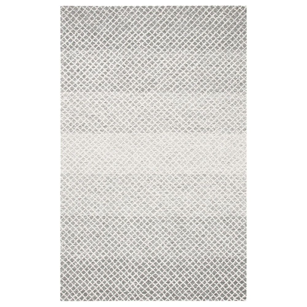 Safavieh Micro-Loop MLP353F 6" x 9" Gray and Ivory Area Rug, , large