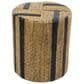 Maple and Jade Banana Leaf Drum Linear Wrapped End Table in Brown and Navy Blue, , large