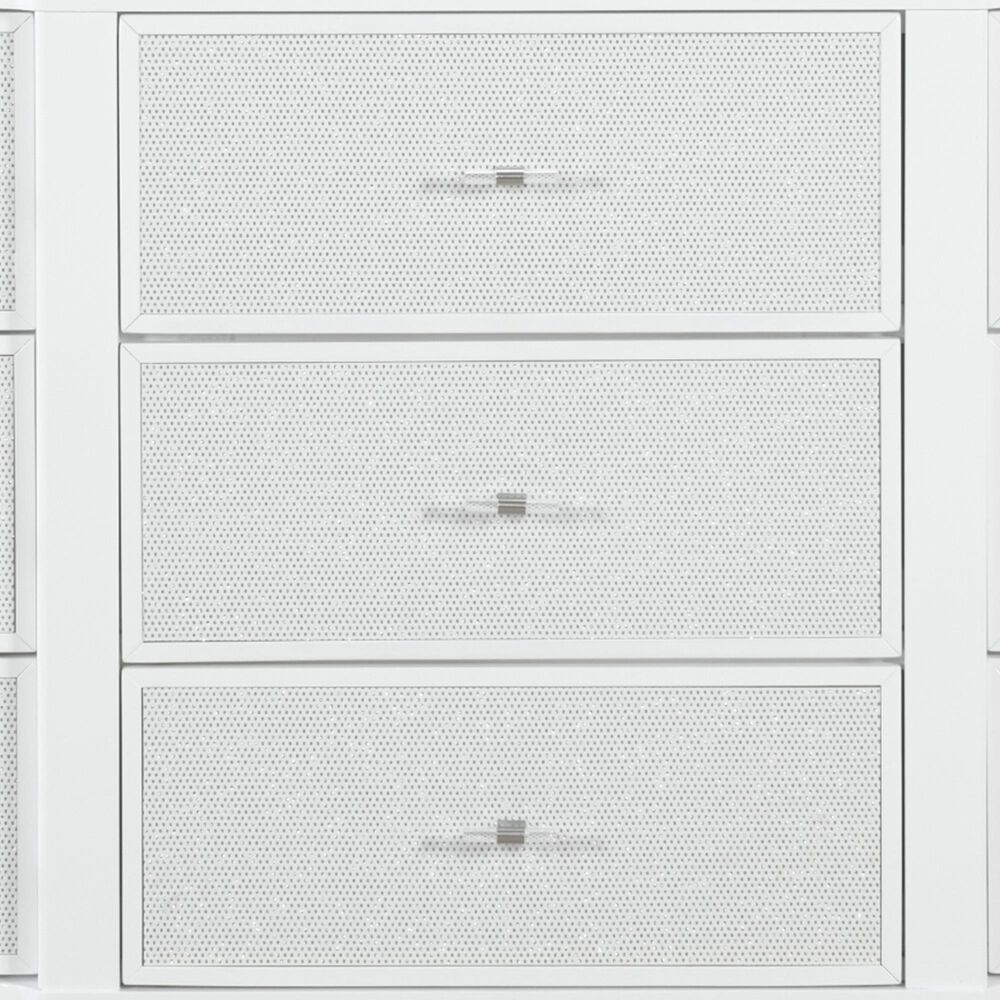 Global Furniture USA Alina 9-Drawer Dresser with Mirror in White, , large