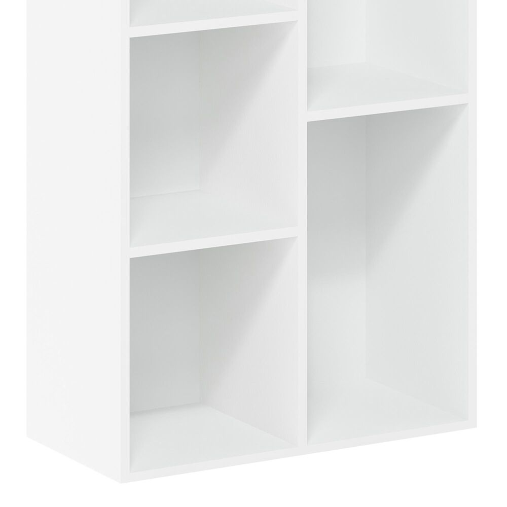 HOMLUX 5-Cube Reversible Storage Bookshelf in White, , large