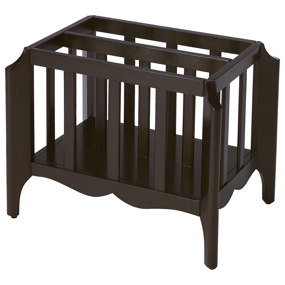 Butler Wilshire Magazine Basket in Dark Brown, , large