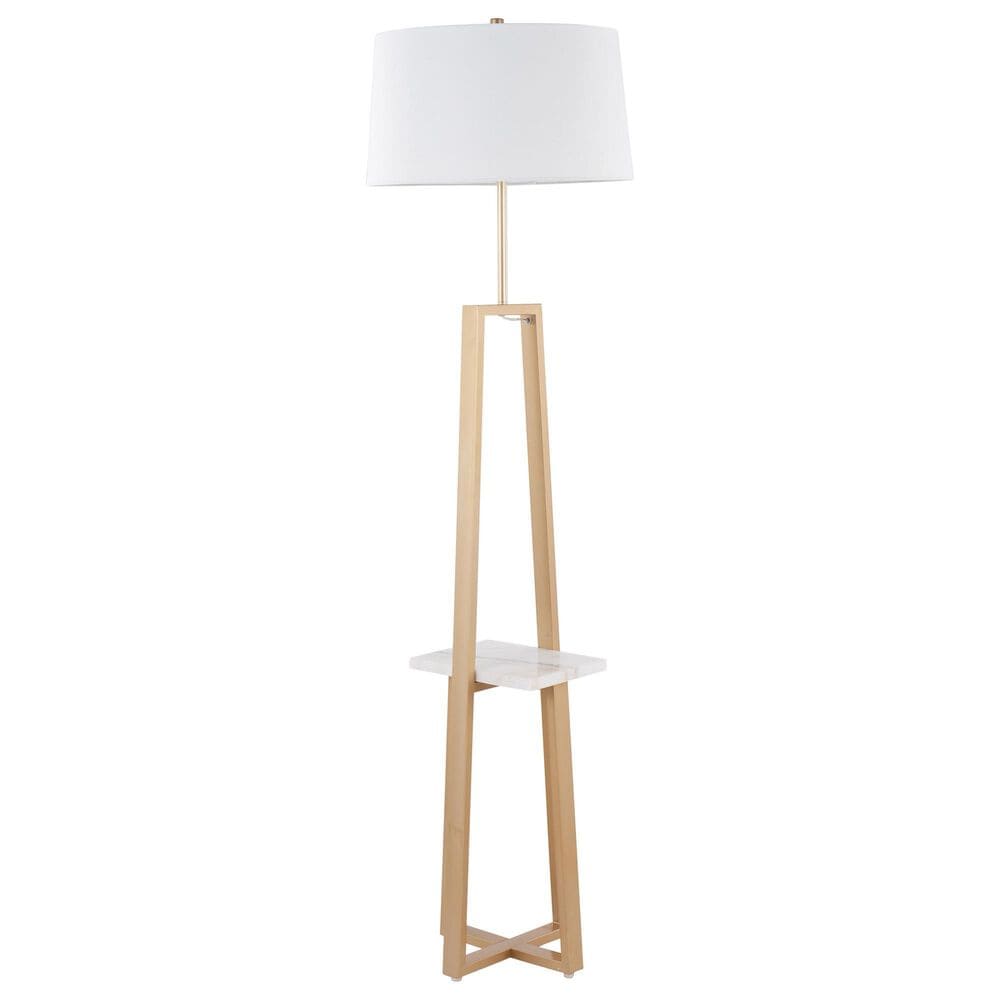 Lumisource Cosmo Floor Lamp in Gold and White, , large