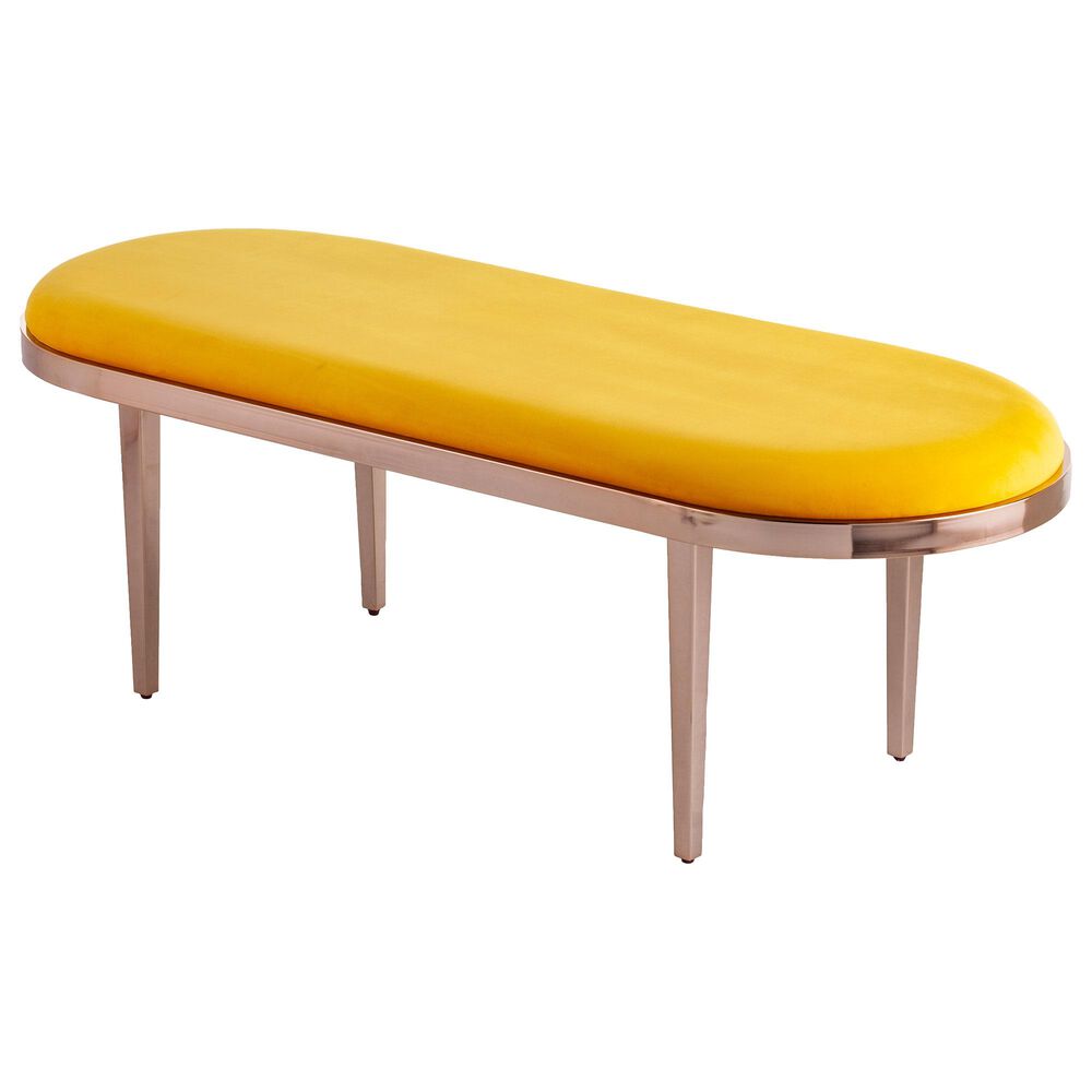 Southern Enterprises Bicknell Bench in Yellow/Champagne, , large