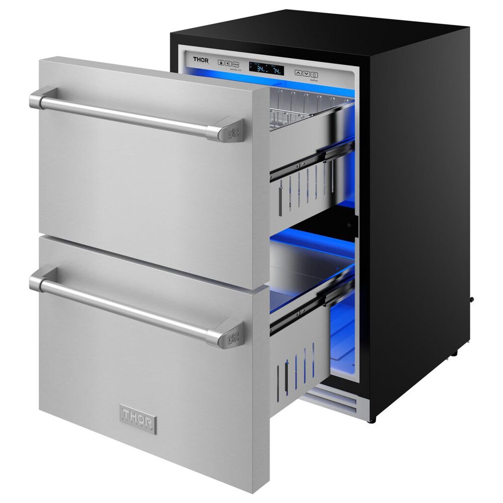 Thor Kitchen Gordon Ramsay 24" Undercounter Refrigerator in Stainless Steel, , large