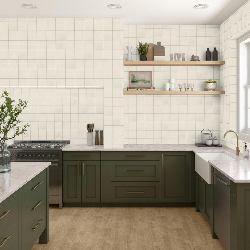 Dal-Tile Relicca Pristine 4" x 4" Square Handcrafted Ceramic Tile, , large