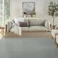 Nourison Courtyard Ivory and Aqua 8" Square Indoor/Outdoor Area Rug, , large