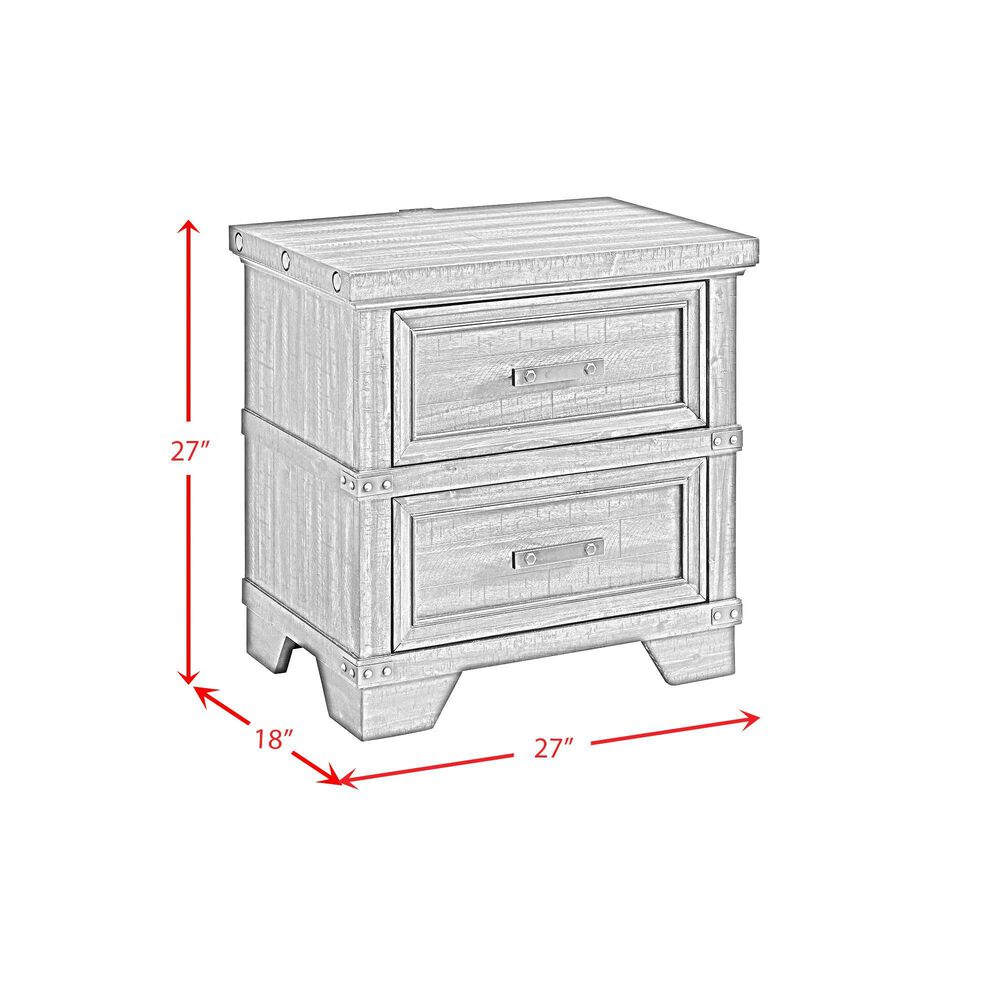 Mayberry Hill Colorado City 2-Drawer Nightstand with USB in Charcoal, , large