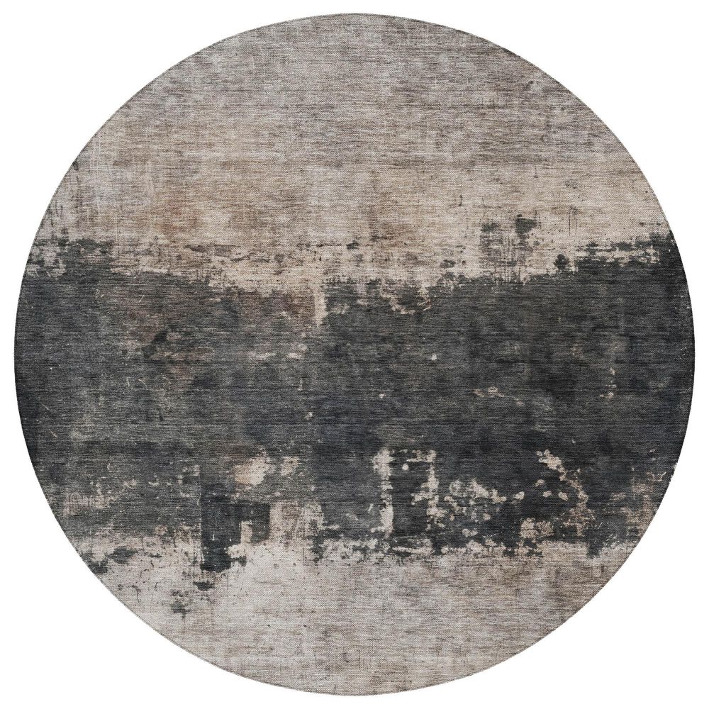 Dalyn Rug Company Nouveau NV23 8" Round Taupe Indoor/Outdoor Area Rug, , large