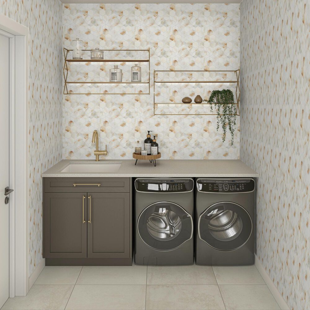 Dal-Tile Gamma Bella 14&#39;&#39; X 16&#39;&#39; HYPNOTIC Natural Stone Mosaic Sheet, , large